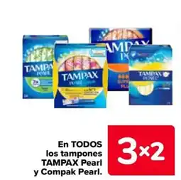 Carrefour TAMPAX En todos los tampones pearl y compak pearl. oferta