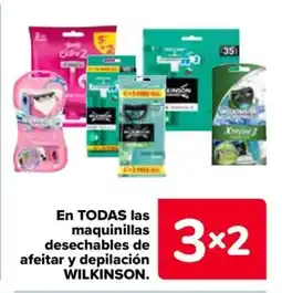 Carrefour WILKINSON En todas las maquinillas desechables de afeitar y depilación oferta