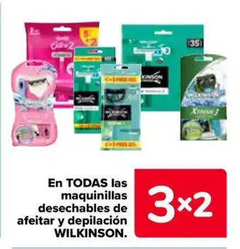 Carrefour WILKINSON En todas las maquinillas desechables de afeitar y depilación oferta
