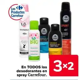 Carrefour En todos los desodorantes en spray carrefour. oferta
