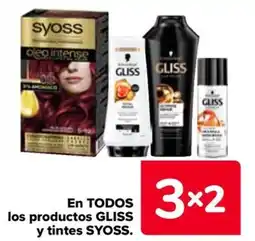Carrefour GLISS /SYOSS En todos los los productos gliss y tintes syoss. y tintes oferta