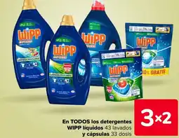 Carrefour WIPP En todos los detergentes líquidos 43 lavados y cápsulas 33 dosis oferta