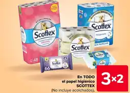 Carrefour SCOTTEX En todo el papel higiénico oferta