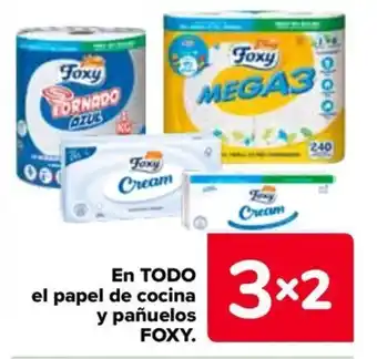 Carrefour FOXY En todo el papel de cocina y pañuelos oferta