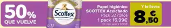 Carrefour SCOTTEX Papel higiénico Acolchado oferta
