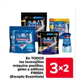 Carrefour FINISH En todos los lavavajillas máquina pastillas, geles y aditivos oferta