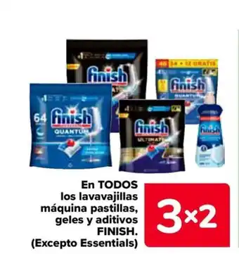 Carrefour FINISH En todos los lavavajillas máquina pastillas, geles y aditivos oferta