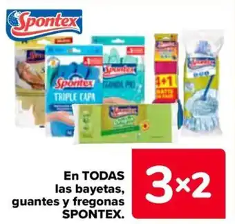 Carrefour SPONTEX En todas las bayetas, guantes y fregonas oferta