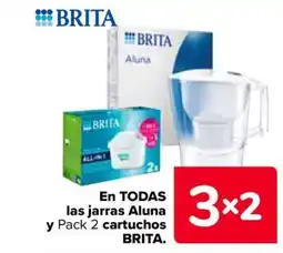 Carrefour BRITA En todas las jarras aluna cartuchos oferta