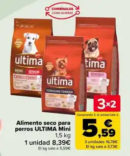 Carrefour ULTIMA Alimento seco para perros Mini oferta