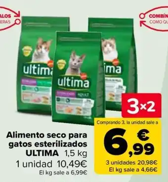 Carrefour ULTIMA Alimento seco para gatos esterilizados oferta
