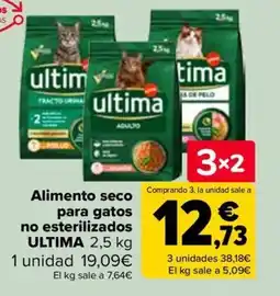 Carrefour ULTIMA Alimento seco para gatos no esterilizados oferta