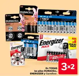 Carrefour DURACELL ENERGIZER En todas las pilas y carrefour. oferta
