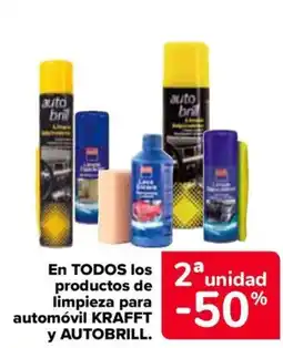 Carrefour KRAFFT y AUTOBRILL En todos los 2 unidad productos de limpieza para automóvil oferta