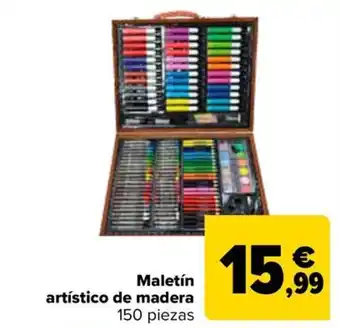 Carrefour Maletín artístico de madera oferta