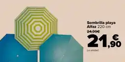 Carrefour Sombrilla playa Alfaz 220 cm oferta