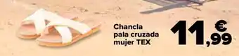 Carrefour TEX Chancla pala cruzada mujer oferta