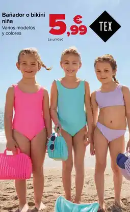 Carrefour TEX Bañador o bikini niña oferta