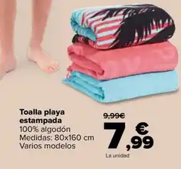 Carrefour Toalla playa estampada oferta