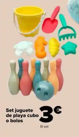 Carrefour Set juguete de playa cubo o bolos oferta