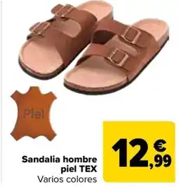 Carrefour Sandalia hombre piel tex oferta