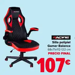 Carrefour RACING Silla polipiel gamer balance oferta