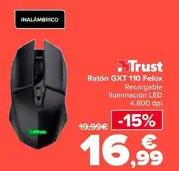 Carrefour TRUST Ratón GXT 110 Felox oferta