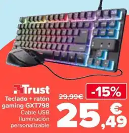 Carrefour TRUST Teclado + ratón gaming GXT798 oferta