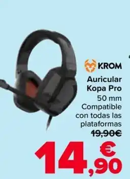 Carrefour KROM Auricular Kopa Pro oferta