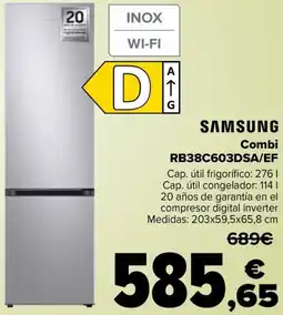 Carrefour SAMSUNG Combi RB38C603DSA/EF oferta