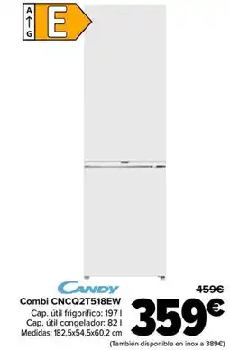 Carrefour CANDY Combi CNCQ2T518EW oferta
