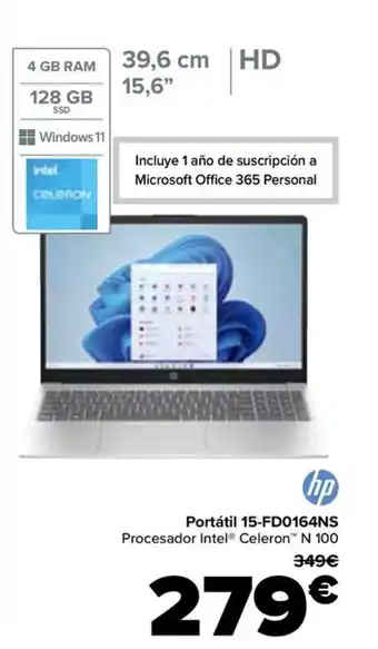 Carrefour HP Portátil 15-FD0164NS oferta