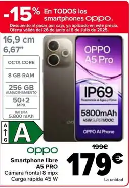Carrefour OPPO Smartphone libre A5 PRO oferta