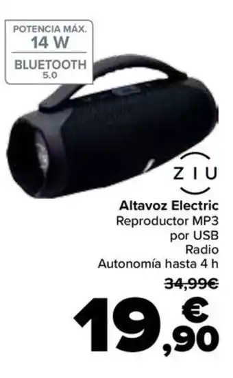 Carrefour ZIU Altavoz Electric Reproductor MP3 oferta