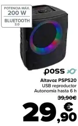 Carrefour POSS Altavoz PSPS20 USB oferta