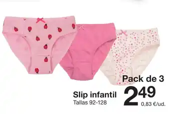 Zeeman Slip infantil oferta