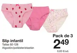 Zeeman Slip infantil oferta