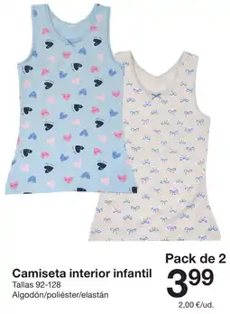 Zeeman Camiseta interior infantil oferta