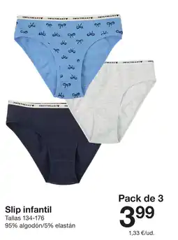 Zeeman Slip infantil oferta
