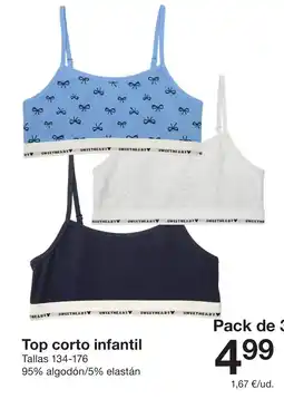 Zeeman Top corto infantil oferta