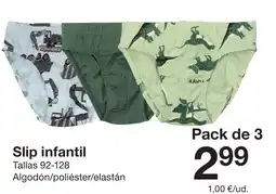 Zeeman Slip infantil oferta