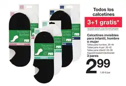 Zeeman Calcetines invisibles para infantil, hombre o mujer oferta