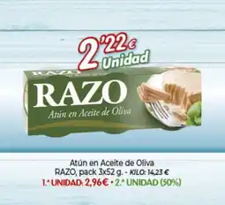 Alsara Supermercados RAZO Atún en aceite de Oliva oferta