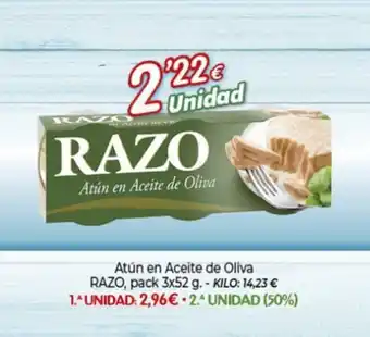 Alsara Supermercados RAZO Atún en aceite de Oliva oferta