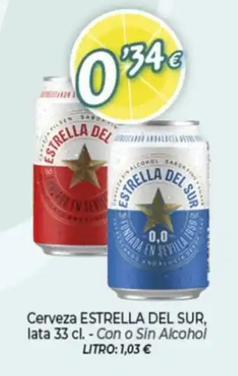 Alsara Supermercados ESTRELLA DEL SUR Cerveza oferta