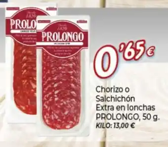 Alsara Supermercados PROLONGO Chorizo o Salchichón Extra en lonchas oferta