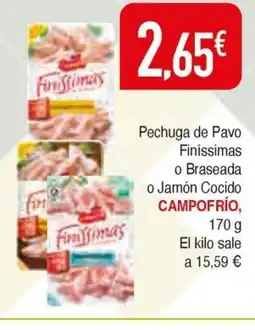 Masymas CAMPOFRÍO Pechuga de Pavo Finíssimas o Braseada o Jamón Cocido oferta