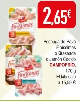 Masymas CAMPOFRÍO Pechuga de Pavo Finíssimas o Braseada o Jamón Cocido oferta