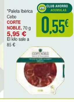Masymas CORTE NOBLE Paleta Ibérica Cebo oferta