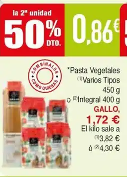 Masymas GALLO Pasta Vegetales oferta